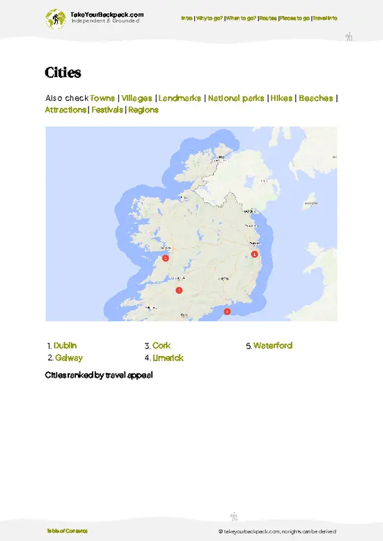 example page 6 from our offline Travel Guide for Ireland