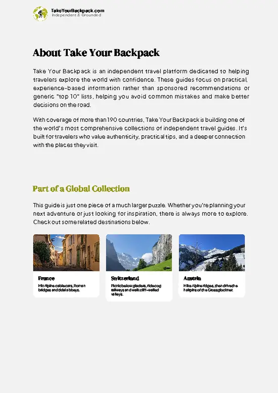 example page 1 from our offline Travel Guide for Italy