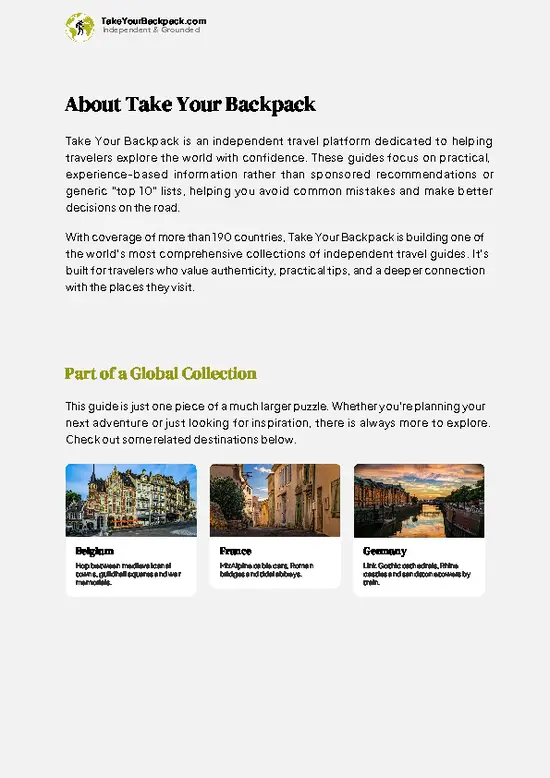 example page 1 from our offline Travel Guide for Luxembourg