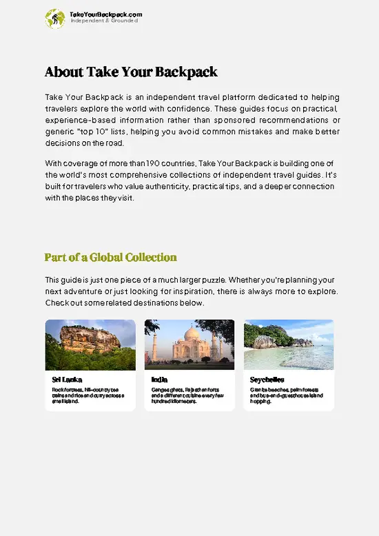 example page 1 from our offline Travel Guide for Maldives