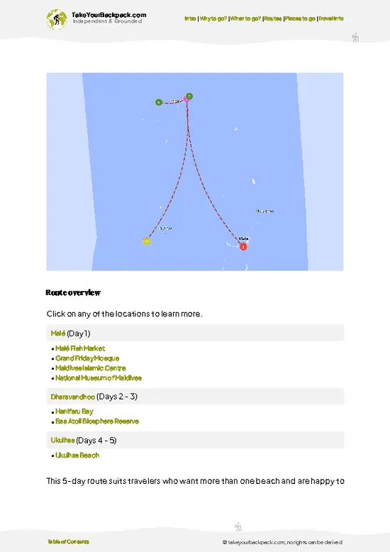 example page 4 from our offline Travel Guide for Maldives