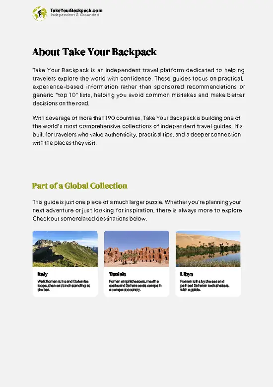 example page 1 from our offline Travel Guide for Malta