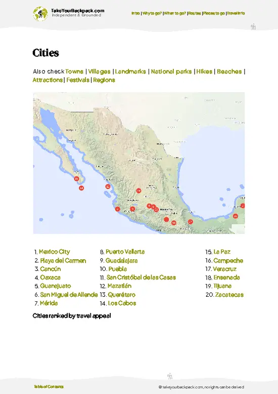 example page 6 from our offline Travel Guide for Mexico