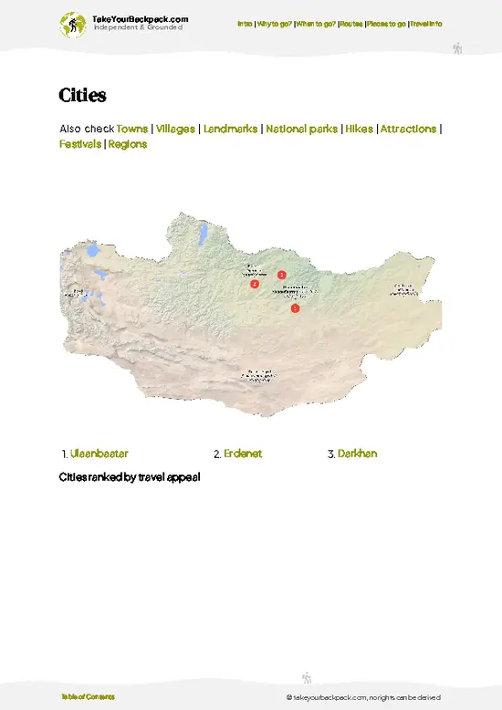 example page 6 from our offline Travel Guide for Mongolia