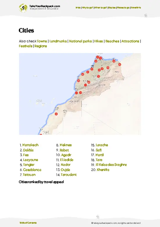 example page 6 from our offline Travel Guide for Morocco