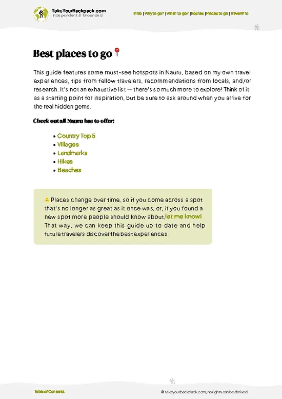example page 5 from our offline Travel Guide for Nauru