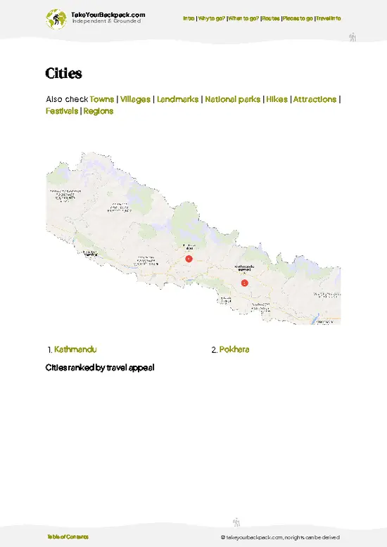 example page 6 from our offline Travel Guide for Nepal