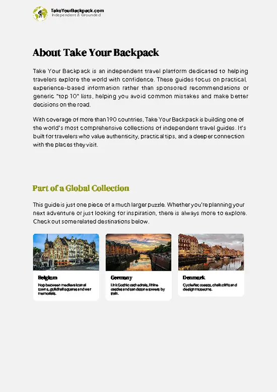 example page 1 from our offline Travel Guide for Netherlands