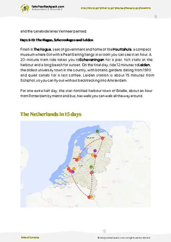 example page 4 from our offline Travel Guide for Netherlands