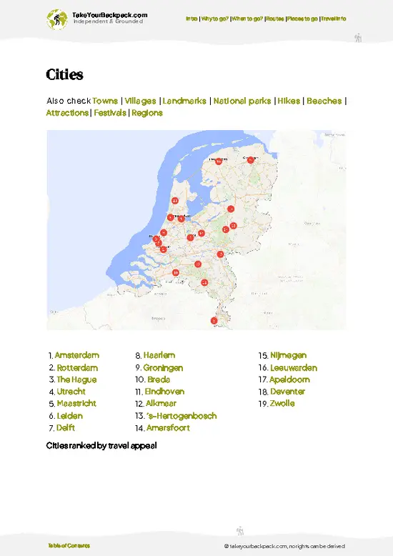 example page 6 from our offline Travel Guide for Netherlands