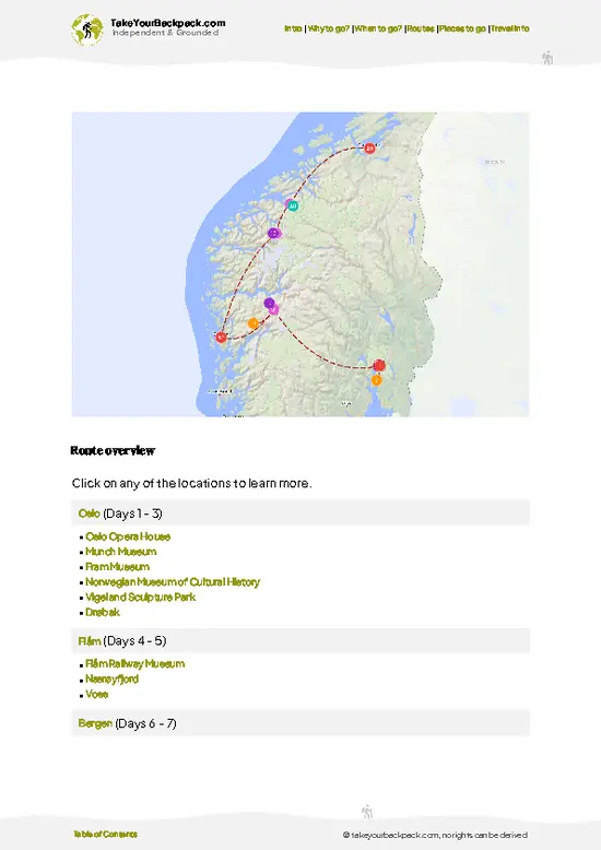 example page 4 from our offline Travel Guide for Norway