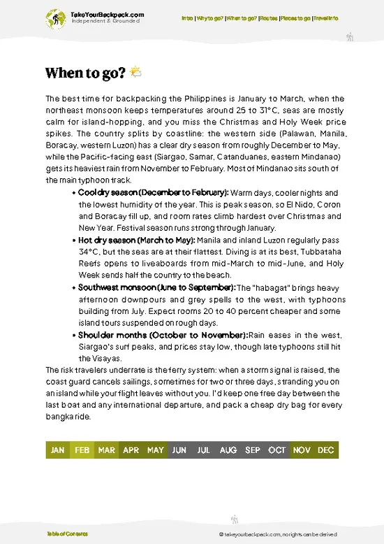 example page 3 from our offline Travel Guide for Philippines
