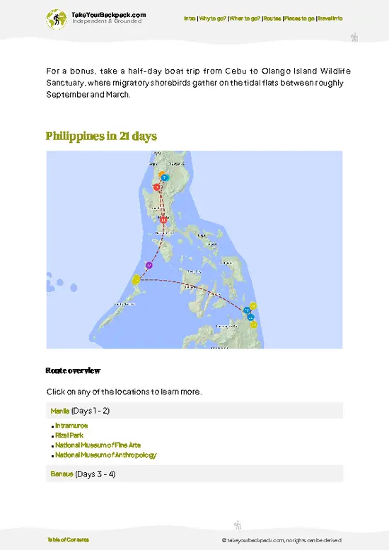 example page 4 from our offline Travel Guide for Philippines