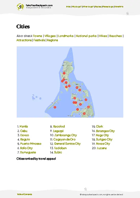 example page 6 from our offline Travel Guide for Philippines