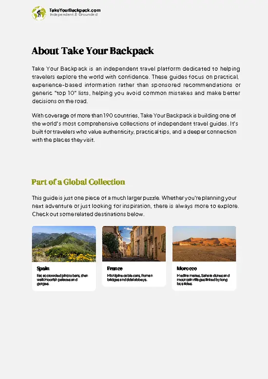 example page 1 from our offline Travel Guide for Portugal