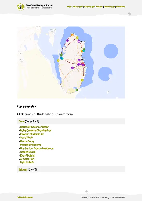 example page 4 from our offline Travel Guide for Qatar