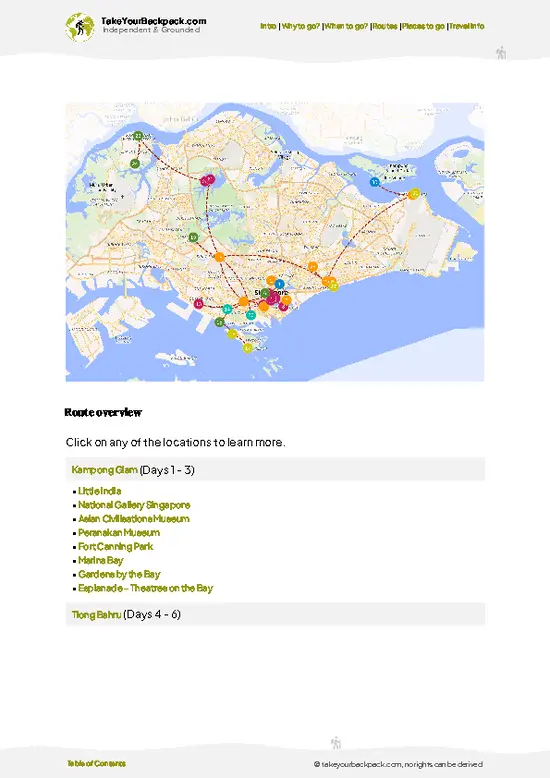 example page 4 from our offline Travel Guide for Singapore