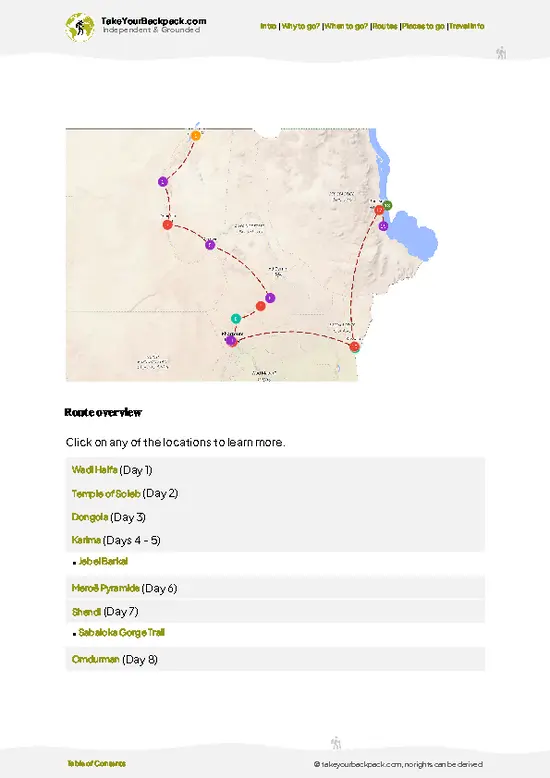 example page 4 from our offline Travel Guide for Sudan