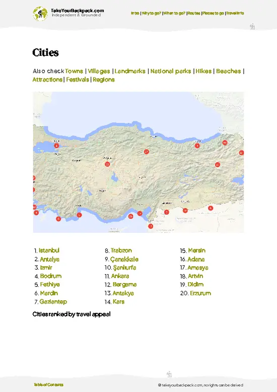 example page 6 from our offline Travel Guide for Türkiye