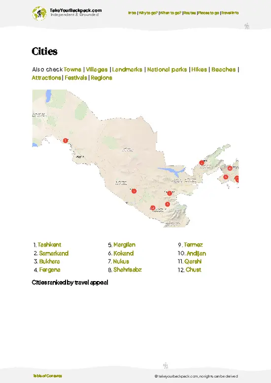 example page 6 from our offline Travel Guide for Uzbekistan