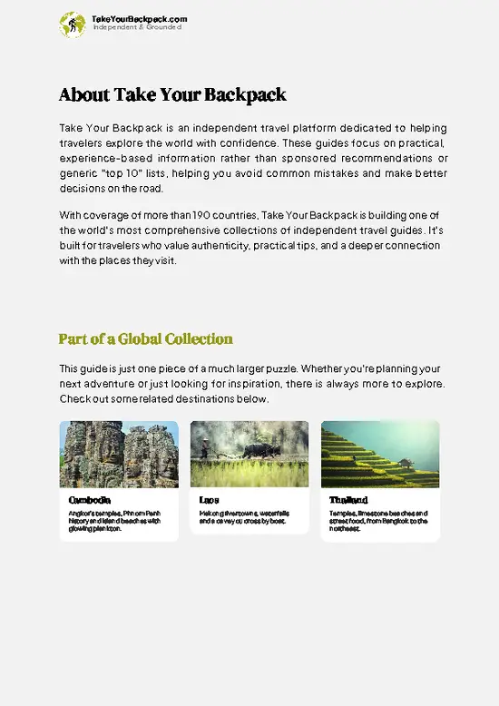 example page 1 from our offline Travel Guide for Vietnam