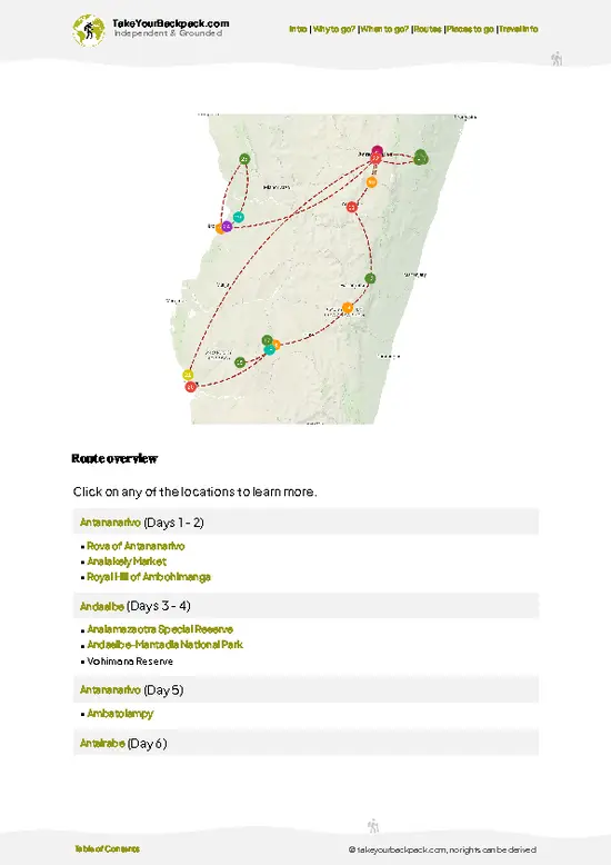 example page 4 from our offline Travel Guide for Madagascar