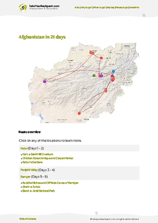 example page 4 from our offline Travel Guide for Afghanistan