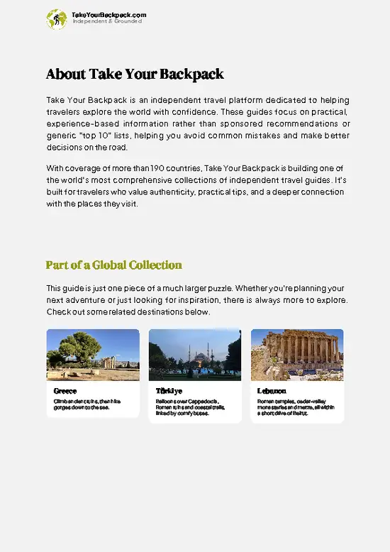 example page 1 from our offline Travel Guide for Cyprus