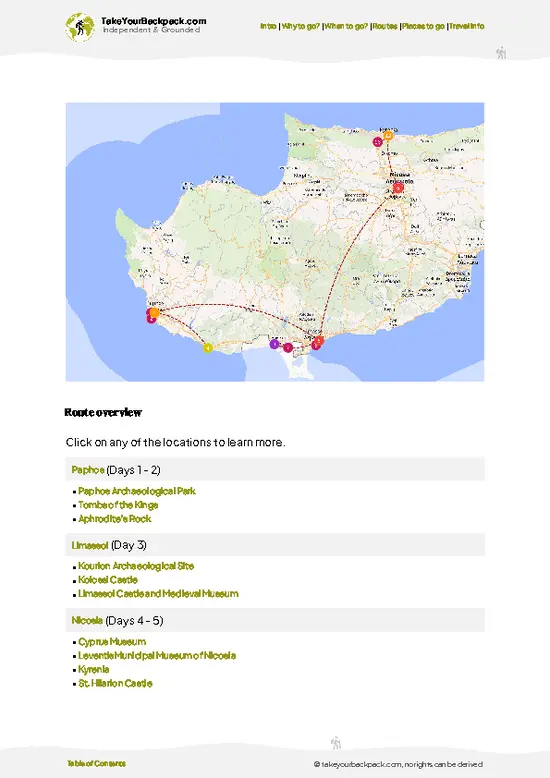example page 4 from our offline Travel Guide for Cyprus