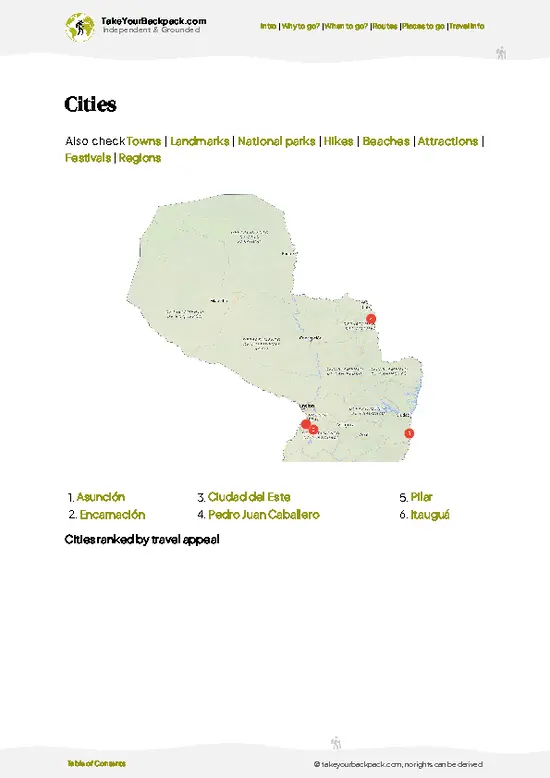 example page 6 from our offline Travel Guide for Paraguay