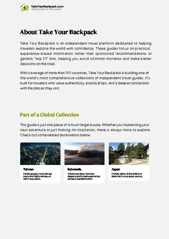 example page 1 from our offline Travel Guide for Philippines