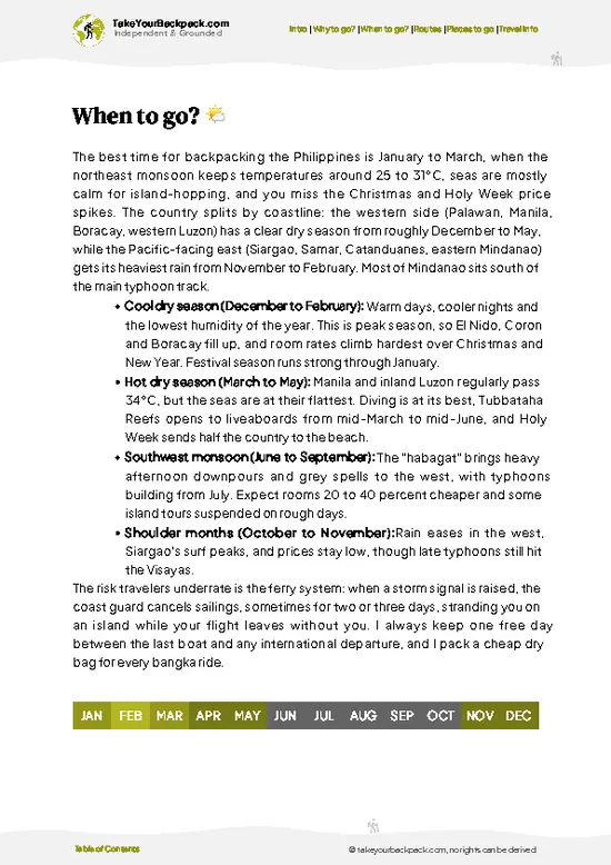 example page 3 from our offline Travel Guide for Philippines