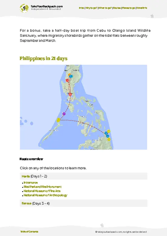 example page 4 from our offline Travel Guide for Philippines