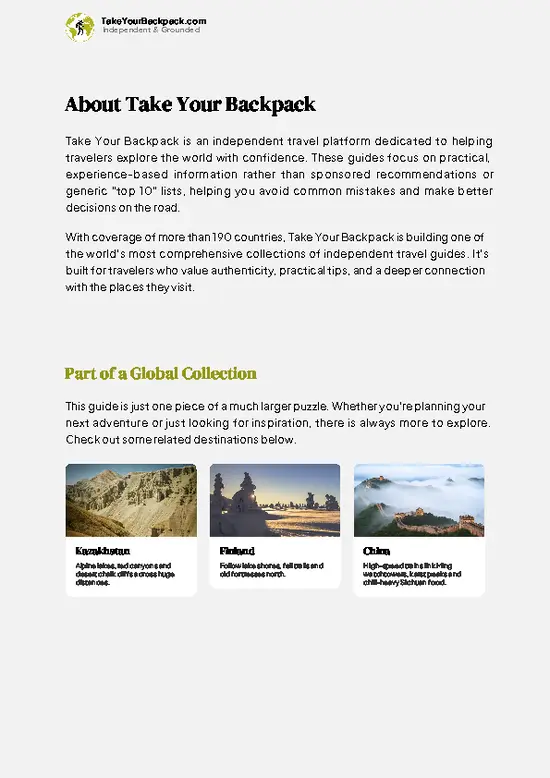 example page 1 from our offline Travel Guide for Russia