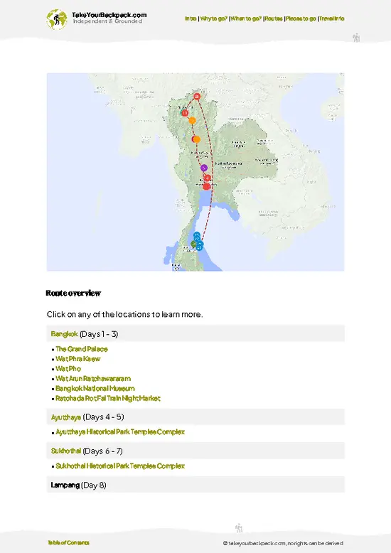 example page 4 from our offline Travel Guide for Thailand