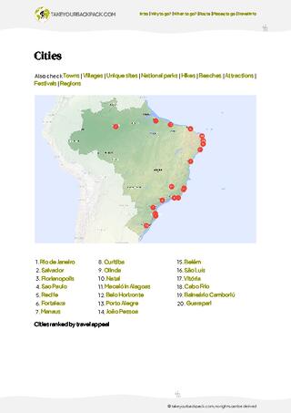example page 3 from our offline Travel Guide for Brazil