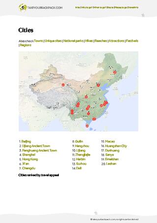 example page 3 from our offline Travel Guide for China