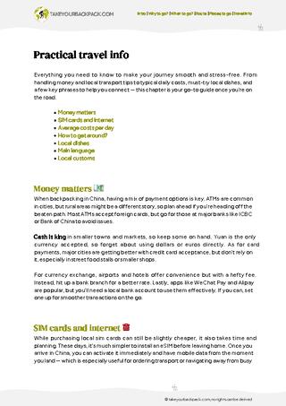 example page 4 from our offline Travel Guide for China