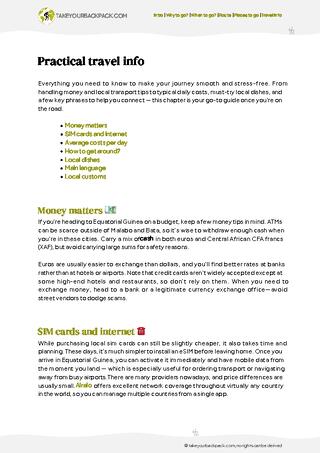 example page 4 from our offline Travel Guide for Equatorial Guinea