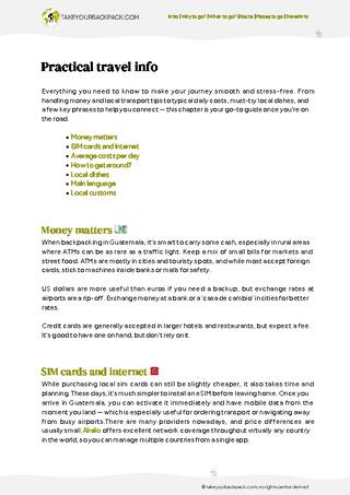 example page 4 from our offline Travel Guide for Guatemala