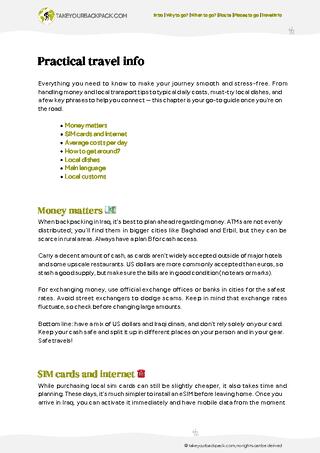 example page 4 from our offline Travel Guide for Iraq