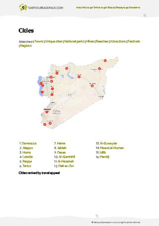 example page 3 from our offline Travel Guide for Syria