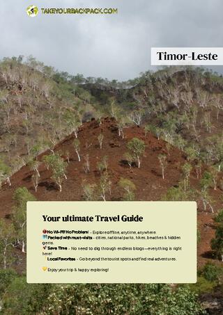 example page 0 from our offline Travel Guide for Timor-Leste