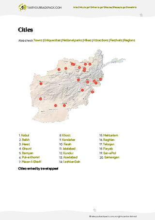 example page 4 from our offline Travel Guide for Afghanistan