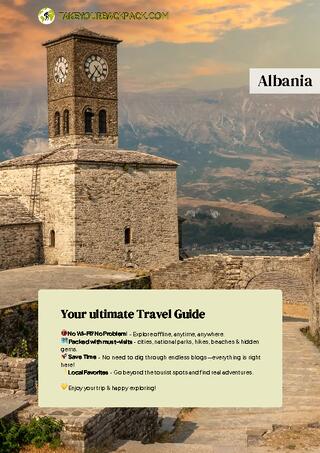 example page 0 from our offline Travel Guide for Albania