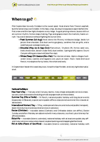 example page 1 from our offline Travel Guide for Albania
