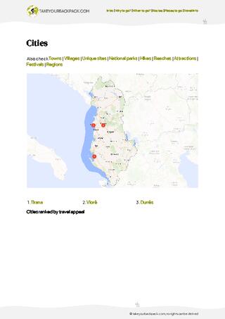 example page 4 from our offline Travel Guide for Albania