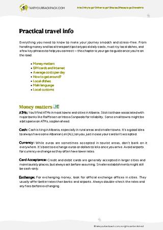 example page 5 from our offline Travel Guide for Albania