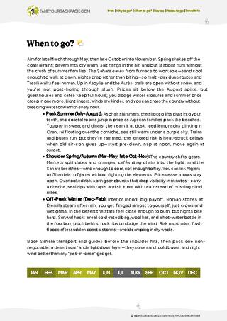 example page 1 from our offline Travel Guide for Algeria