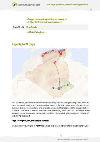 example page 2 from our offline Travel Guide for Algeria